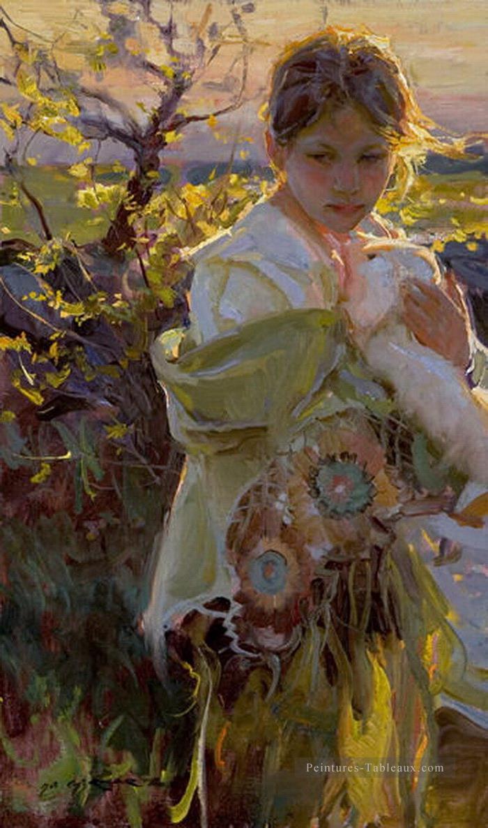 Belle femme DFG 24 Impressionist Peintures à l'huile
